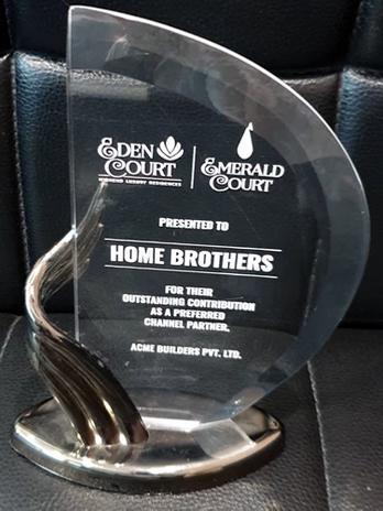 Home Brothers Certificate of Appreciation